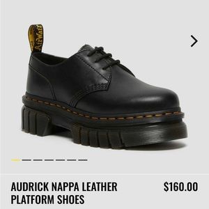 BNIB Dr. Martens Audrick Nappa Leather Platform Shoe 7M